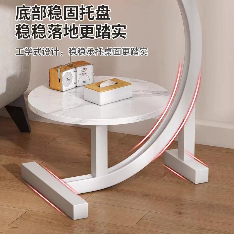 Two Layers Small Side Table For Spaces, Storage Rack, End Mdf+metal, S Living Room Modern Balcony