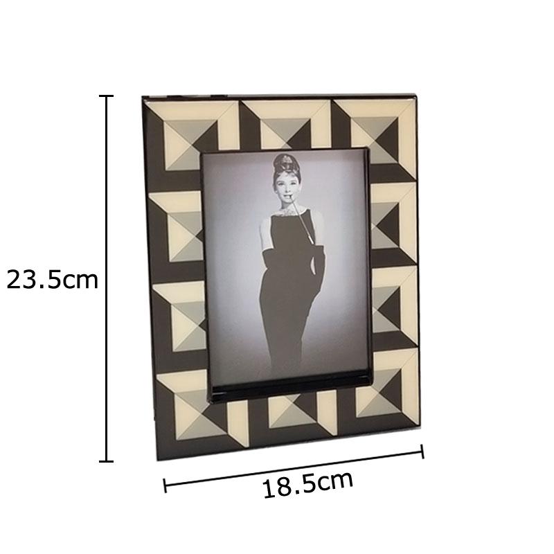 Black and White Checkered Photo Frames 6/7 Inch Picture Frame Bedside Table Wedding Anniversary Photo Frame Desk Decoration