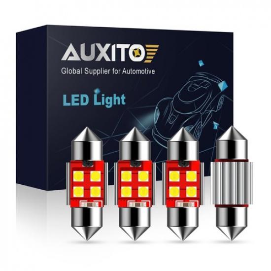 AUXITO CANBUS 4X 31MM Festoon DE3175 LED MapDome Interior Light Bulbs 6000K