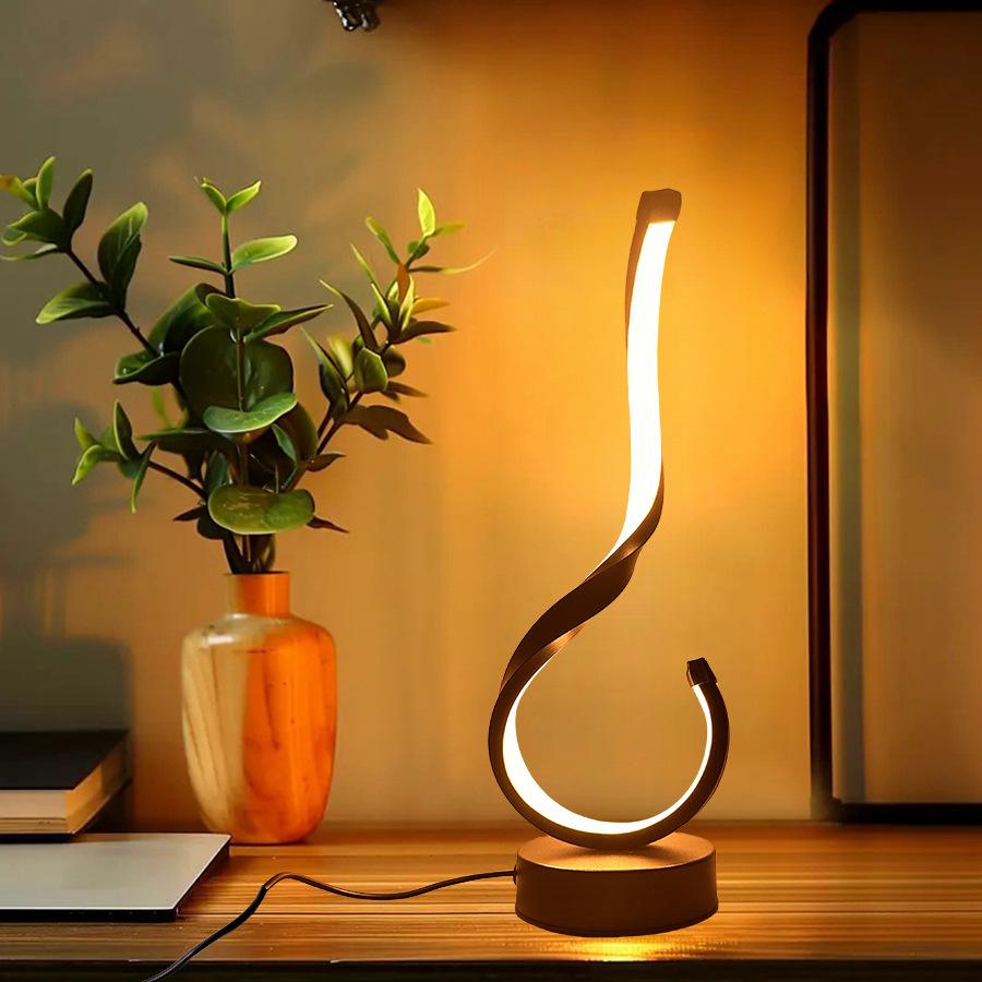 1 Stück Moderne Kreative Elegante Weiße Schreibtischlampe, USB-Stromversorgung - Drei Beleuchtungsmodi, Geeignet für Schlafzimmer und Arbeitszimmer