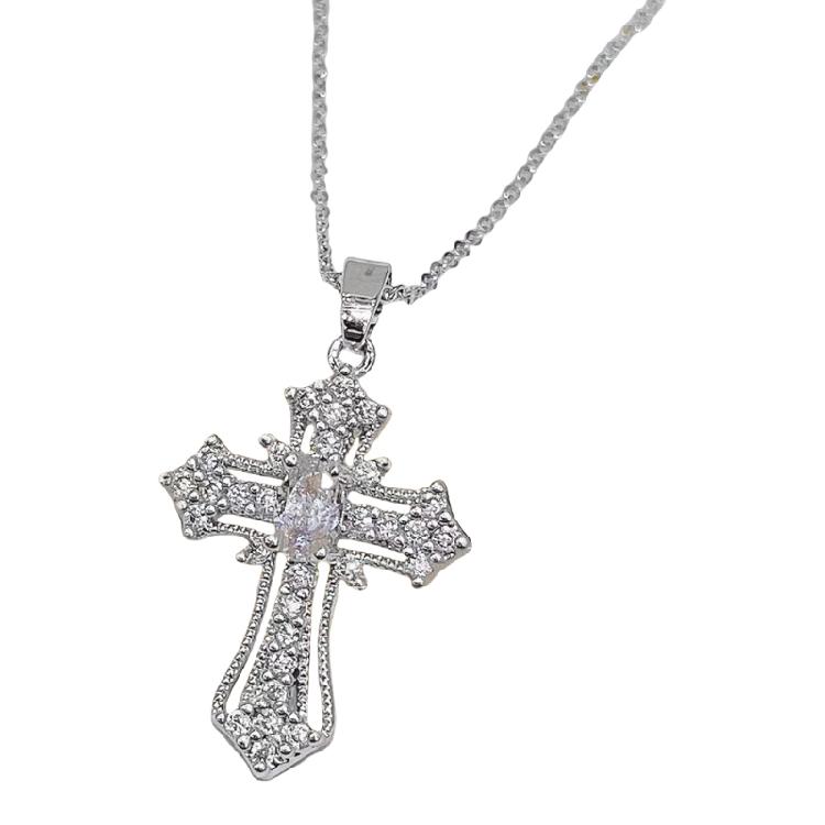 Faith Inspired Crosses Necklace Charm Pendant Made with Sturdy Alloy Adjustable Chain for Men and Women Daily Use