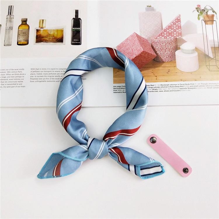 Cotton And Linen Small Square Scarf Silk Scarf Women'S Spring And Autumn New Style Artistic And Versatile Fashionable Temperament Headband Scarf