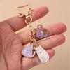 Creative Cats Bag Accessory Animal Print Keychain Metal Keychain Bags Pendant Backpack Decors For Women and Girls