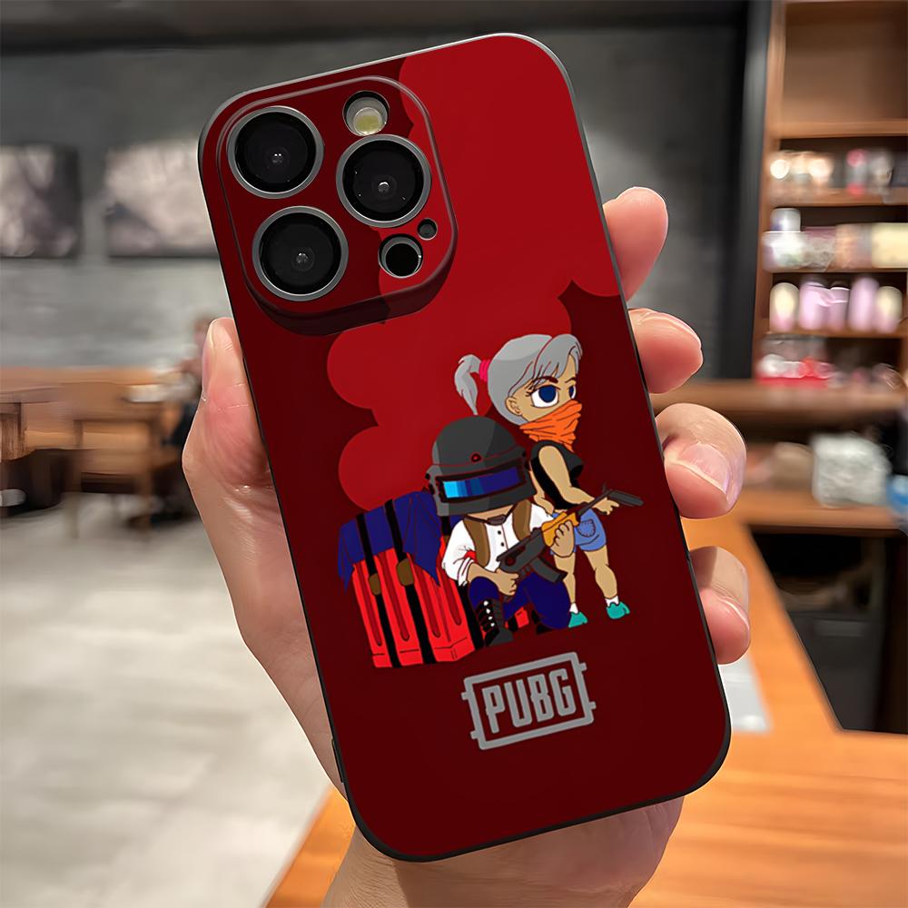 

Game P-PUBG Phone Case For IPhone 17 Pro Max 15 Pro 16 14 Plus 12 13 Mini 11 Pro Shockproof Soft Cover iPhone12