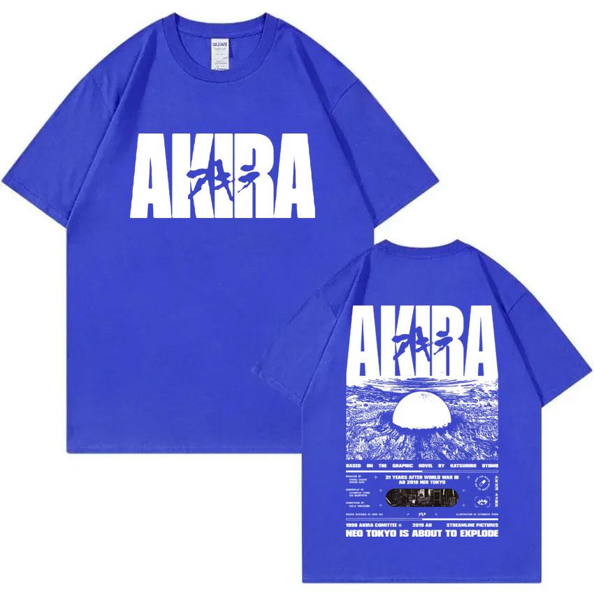 Japanese Science Fiction Cartoon Movie Anime Akira Shotaro Kaneda Graphic T Shirt Unisex Women Fashion Vintage Oversized T-shirts