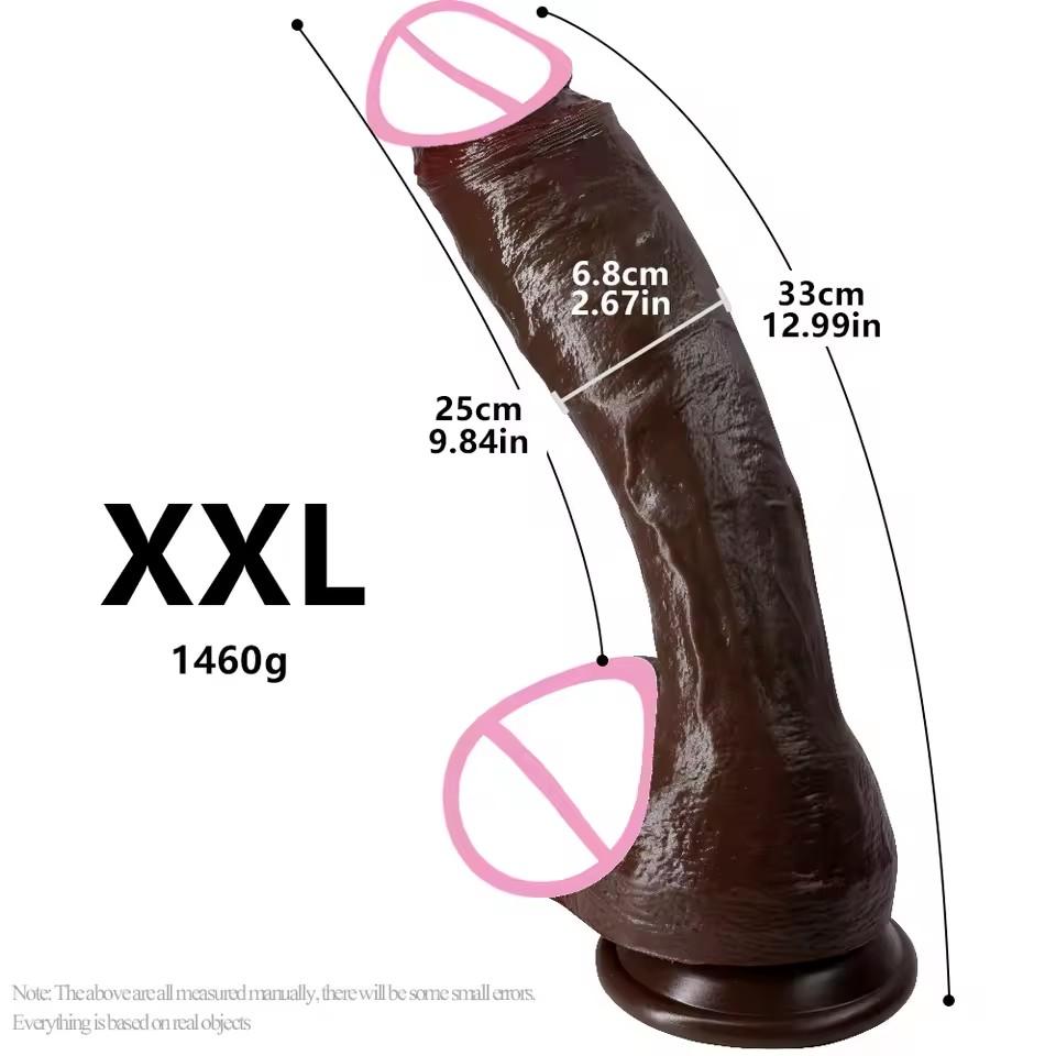New Super Realistic Dildo Soft Skin Silicone Penis Glans With Powerful Suction Cup Anal Sex Toys For Woman Vagina Hot Dick XXL