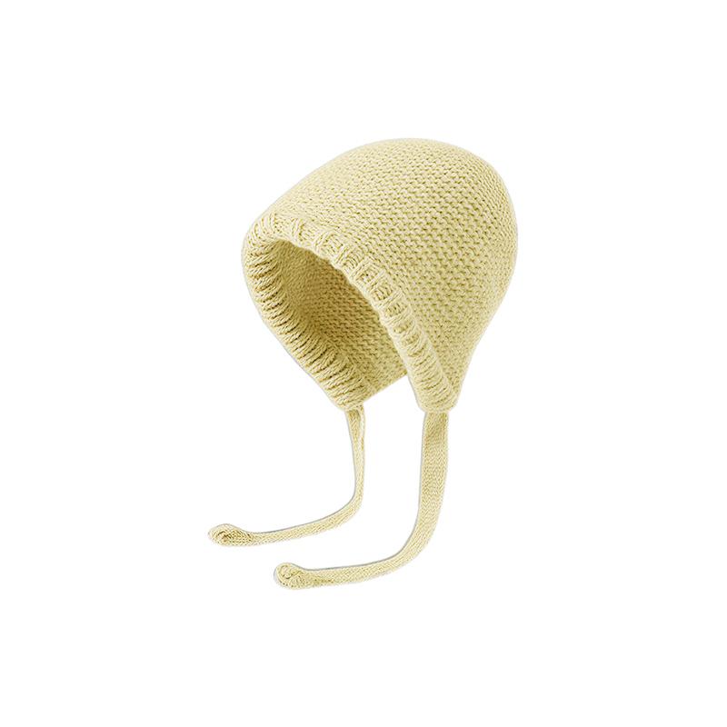 Sweet Handmade Autumn Winter Knitted Beanies Hat Wool Warm Ear Protection Hat Windproof Tassel Pullover Hat