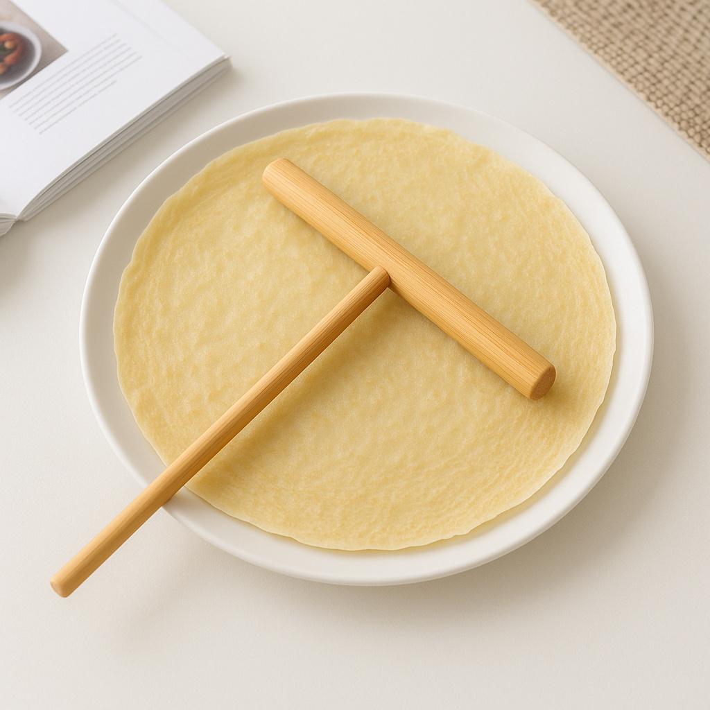 T-Shaped Practical Wooden Pancake Spreader Crepe Tortilla Rake Batter Spreading Kitchen Utensil Pie Tools Specially Supplies