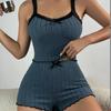 European & American Style Lace Trim Women's Summer Pajama Set