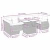 VidaXL Salon de jardin avec coussins 8 pcs gris résine tressée acacia, ensemble de canapés d'extérieur, salon de jardin 3326602