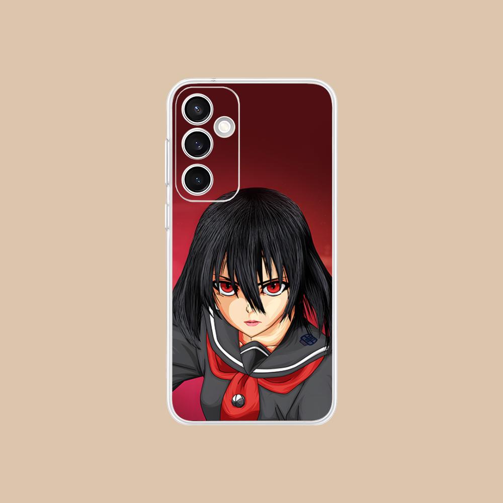 Akame Kurome Clear Mobile Phone Case for Samsung Galaxy S25 S24 S23 S22 S21Plus FE Ultra Colorful Cover