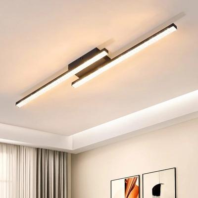 Plafonnier LED - NETTLIFE - 62 cm - 12W - 3000K (blanc chaud) - Noir