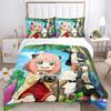 Cute spy x family Cartoon All Season Duvet Cover Comforter Bedding Set Soft Quilt Cover and Pillowcases Single/Double/Queen/King