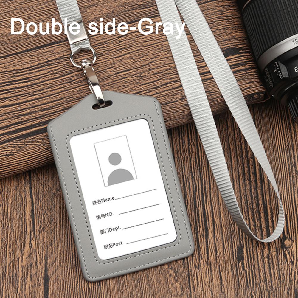 Card Holder Office Business Credit Card Holder With Neck Lanyard Badge Card Case Name ID Card Cover
