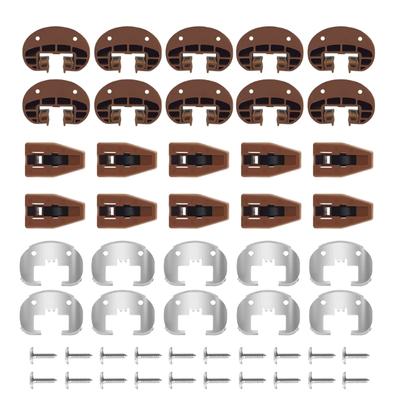 Mehrzweck-Schubladenführungsbeschläge Hardware-Set 10er-Pack Stabile Kunststoff- und Metallmaterialien Haushaltszubehör für den täglichen Gebrauch
