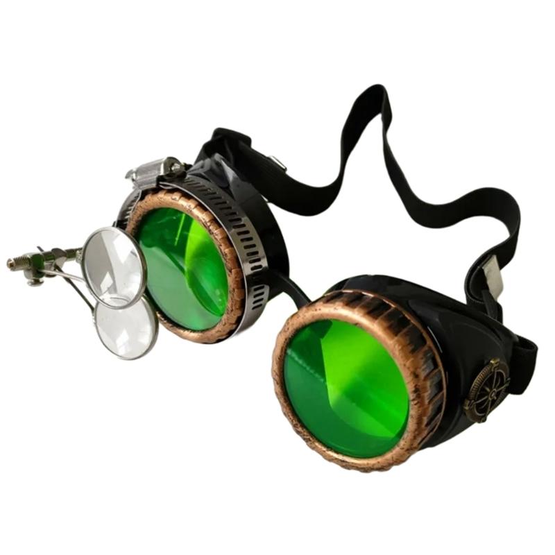 Vintage Steampunk Goggles Welding Glasses Halloween Face Mask Cyber Goggles Cosplay Costume for Womens and Men Gifts