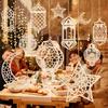 Ramadan Star Moon Hanging Ornament Wooden Ramadan Decorations 2026 Islamic Muslims Party Accessories Eid Ramadan Party Supplies