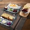 1pc Heat-resistant Glass Dumpling Tray With Sauce Tray, Divided Dinner Tray, Breakfast Tray, Home Kitchen Tools