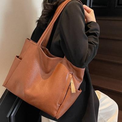 Sac à bandoulière élégant, simple et décontracté de grande capacité, nouveau sac fourre-tout de printemps pour étudiant(e)s faisant la navette