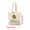 Custom Mermaid Treat Tote Bags Canvas Favor Bag Mermaid Theme Party Decoration Supplies Back To School Birthday Baby Shower Gift