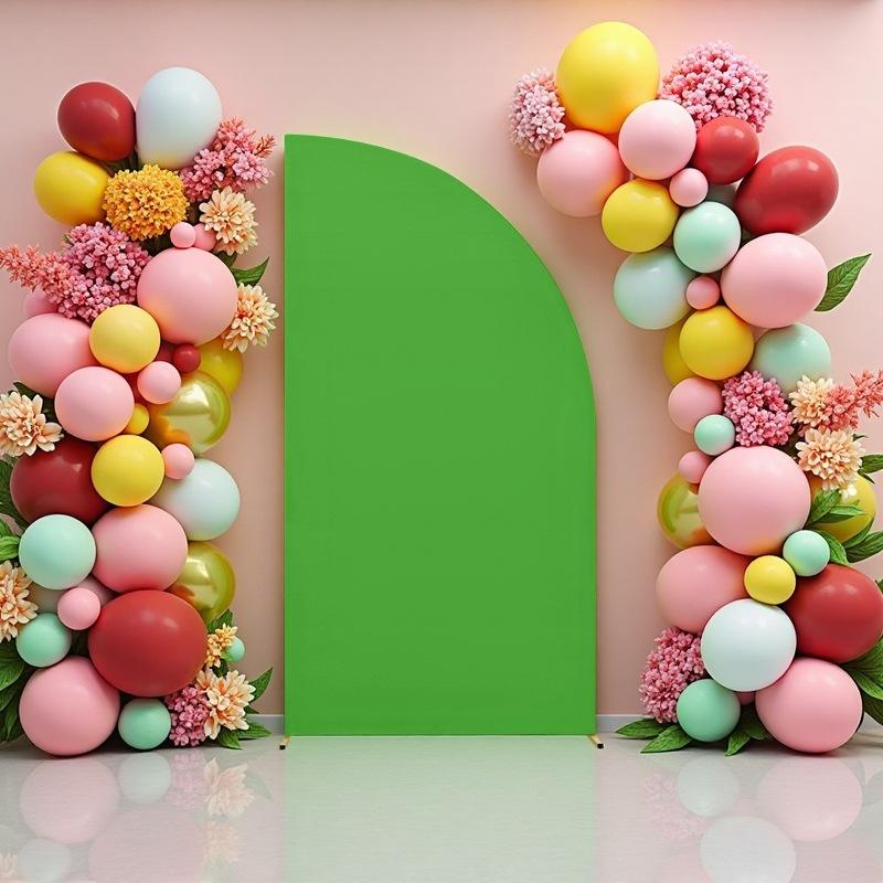 Bogenhintergrundbezug, Doppelseitiger Spandex-Spannbezug, Hochelastischer Halbmond-Bogenbezug, Fotostudio-Hintergrund