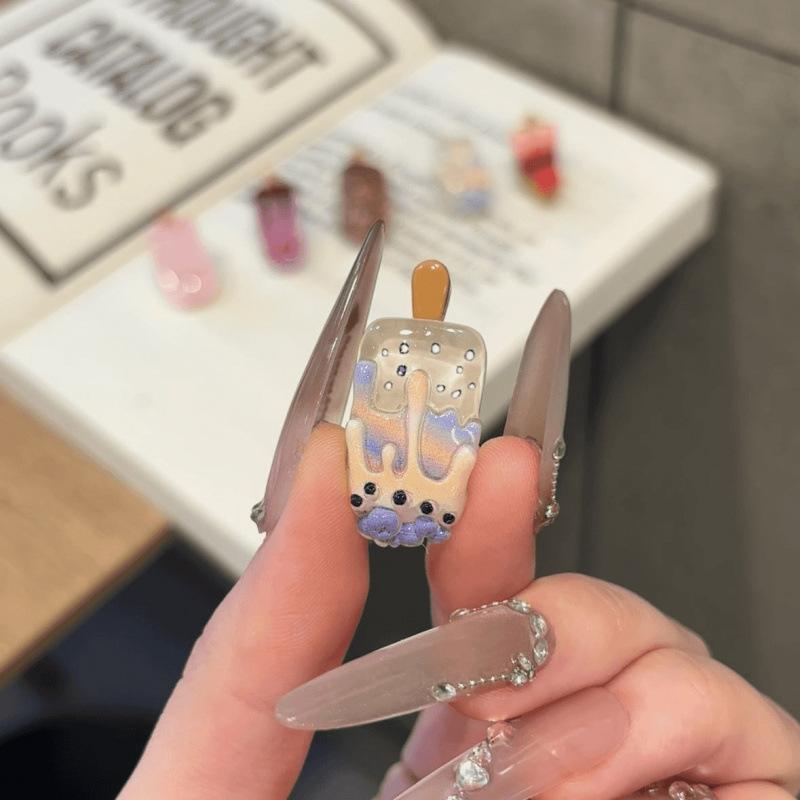 1/3/5/10Pcs Kawaii 3D Popsicle Hair Clips Cute Resin Ice Cream Hairpins Summer Sweet Bangs Clip Girls Hair Accessories