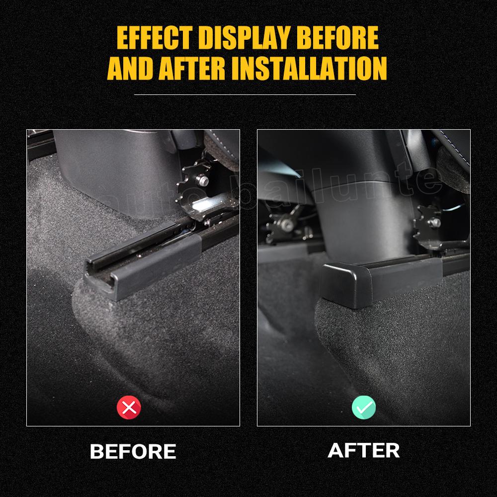 For Tesla Model Y  2022 Rear Seat Slide Rail Protection Plug Car Seat Rail Cover Model