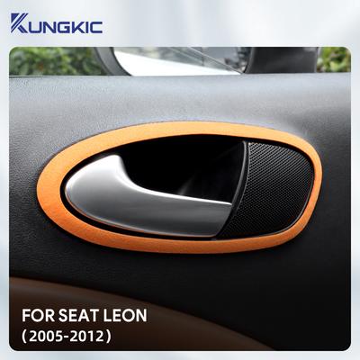 Top Suede Trim Sticker For Leon 2005 2006 2007 2008 2009 2010 2011 2012 LHD RHD Car Door Handle Switch Interior Accessories