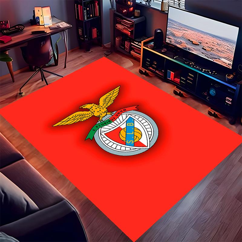1pc Sport Lisboa e Benfica Print Area Rug - Soft,Washable Non-Slip Indoor Mat for Office Chairs,Living Room,Home Office Decorative Rug