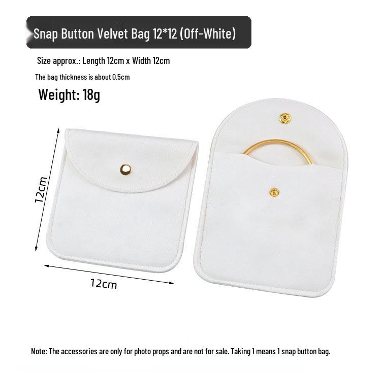 Samt Druckknopf Schmuckbeutel für Ringe & Halsketten - Mini Aufbewahrungsbeutel