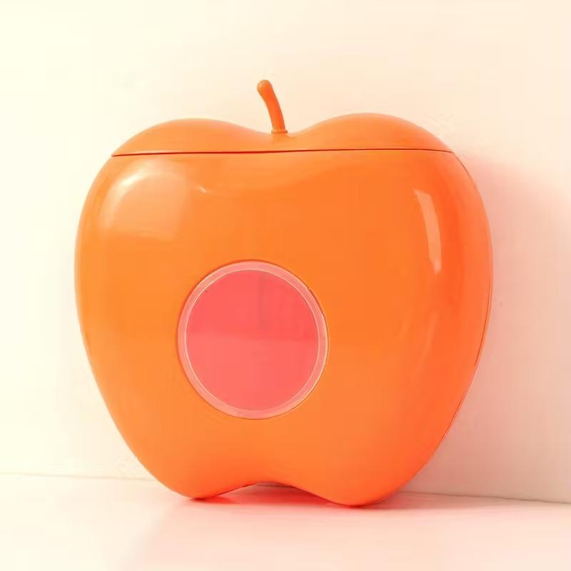 1/2/3PCS Apple Shaped Fresh Keeping Bag DispenserWall Mounted Kitchen Storage Box Plastic BagOrganizer Space Saving Kitchen Tool