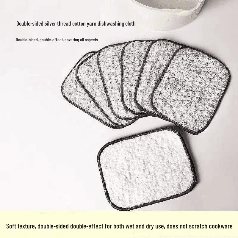 Oil-Repellent 100% Cotton Thickened Kitchen Dish Cloth - Silk Gauze Dishwashing Towel