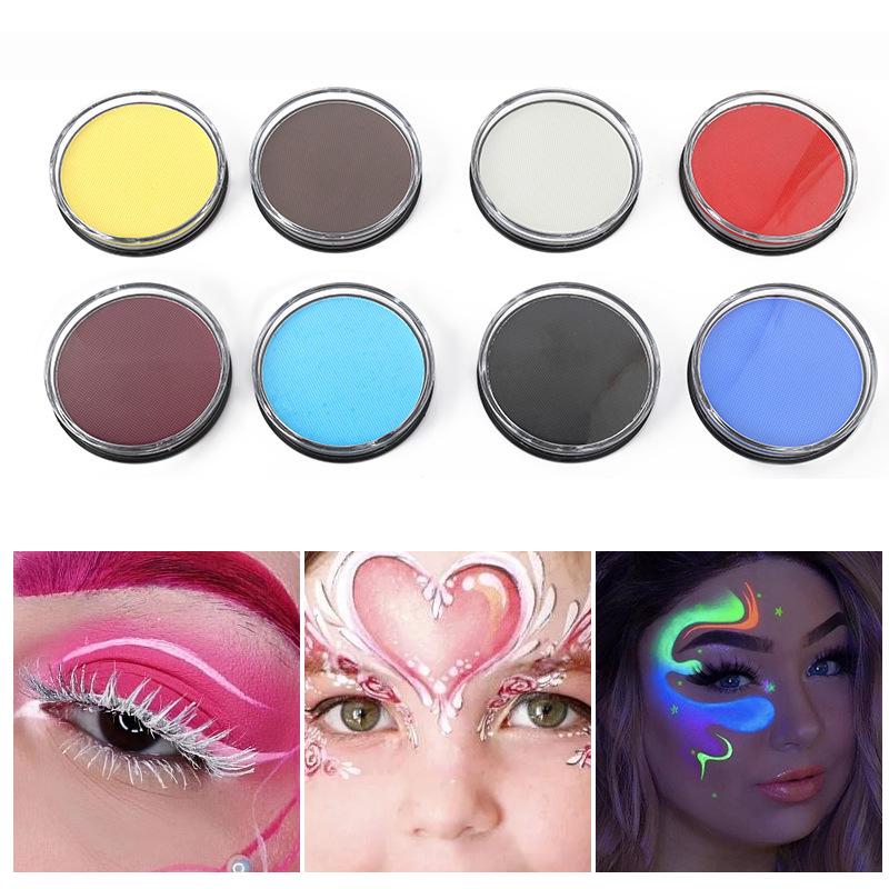 Fluorescent & Pearlescent Face Paint for Halloween & Stage Makeup