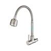 Black Wall Mounted Faucet Single Cold Water Tap 360 Rotating Spout Washing Faucet Folding Neck Bathroom Kitchen Tap