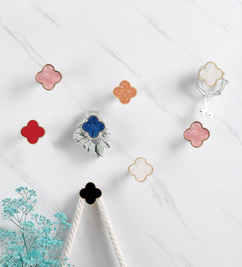 Handles Drawer Cabinet Furniture Kitchen Handles for Cabinet Knob Door Drawer Furniture Kitchen Knob Four-Leaf Clover Diamond