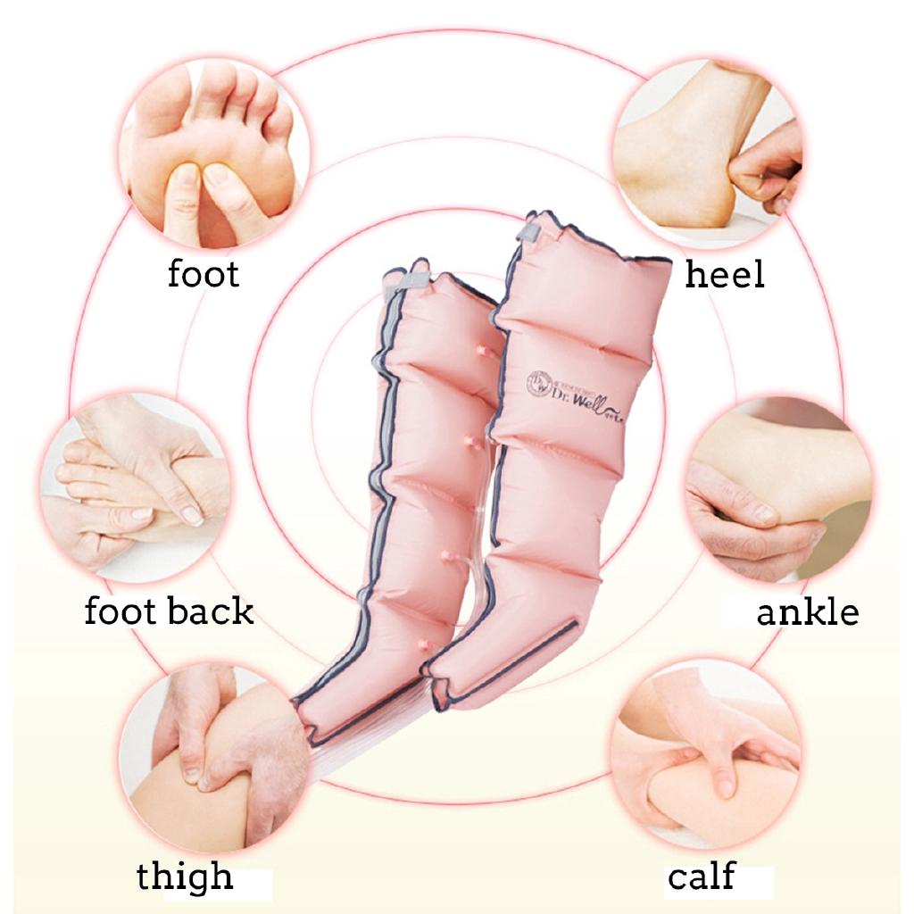 3 Modes Air Chambers Leg Compression Massager Vibration Infrared Therapy Arm Waist Pneumatic Air Wraps Relax Pain Relief Massage 18W