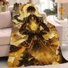 Game Genshin Impact Zhongli Blanket Warm Soft Suitable For Bedroom Sofa Bed Living Room Office Travel Camping Gifts