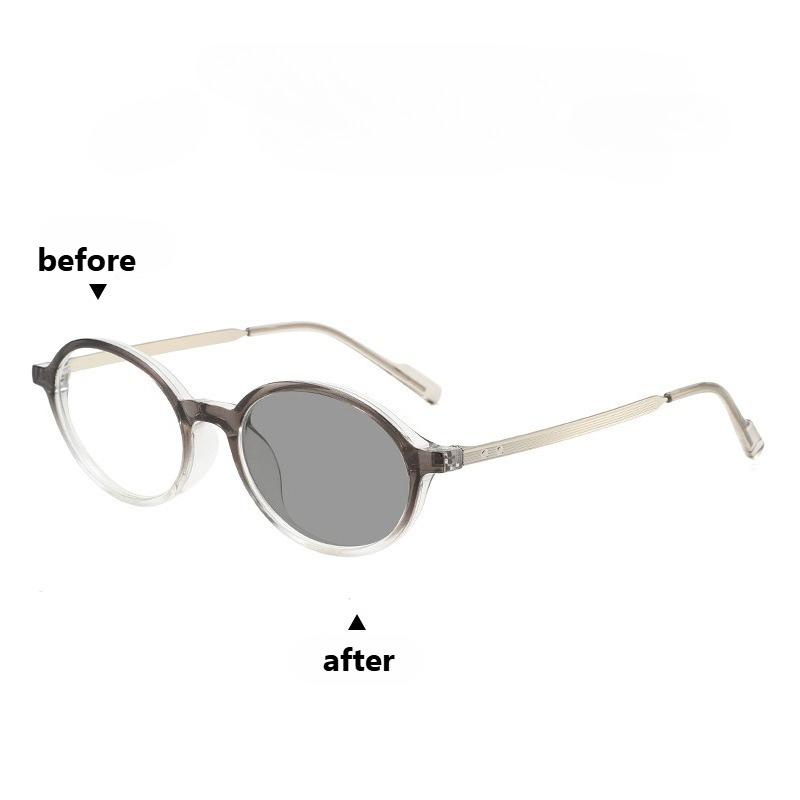 New Trendy Photochromic Myopia Glasses for Women Men Anti Blue Light Outdoor Color Changing Near Sight Eyeglasses Minus Diopter