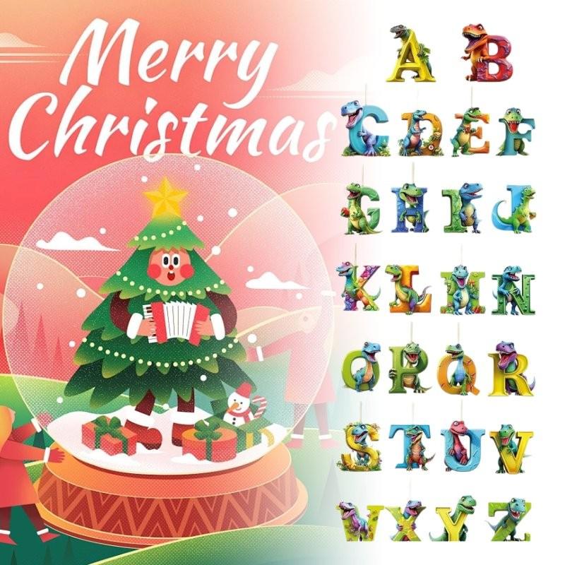 Colorful Acrylic Alphabet Letters Car Hanging Ornament For Christmas Home Decoration