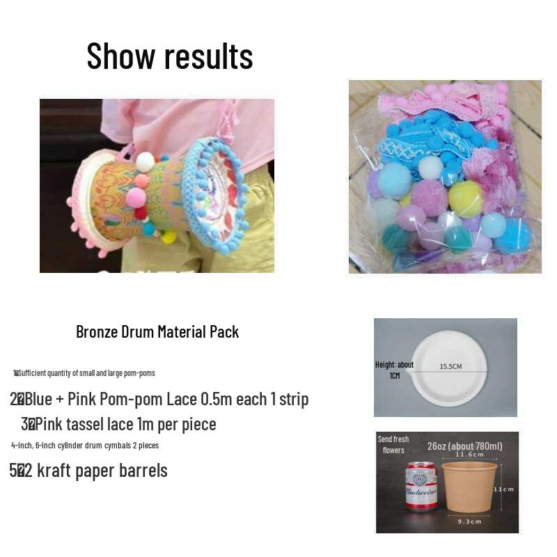 Guangxi Zhuang Ethnic Handmade DIY Bronze Drum Kit for Kids