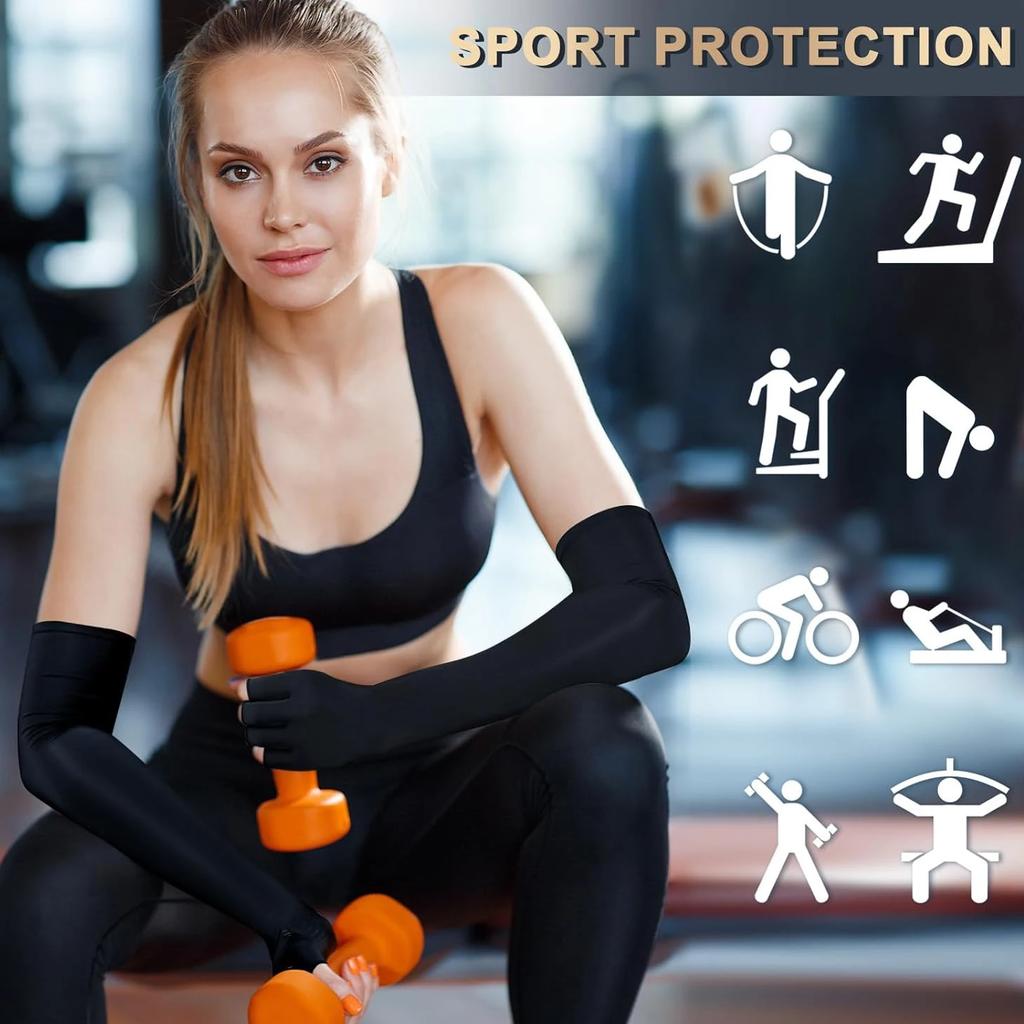 Long Copper Compression Arthritis Gloves For Women Men Medical Arm Hand Support Fingerless Pressure Relief