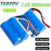 1-3PCS Battery Charging Set 18500 7.4V 2800mAh 15C Suitable For Remote Control Vehicles Off-road Vehicles High-speed Car T SM