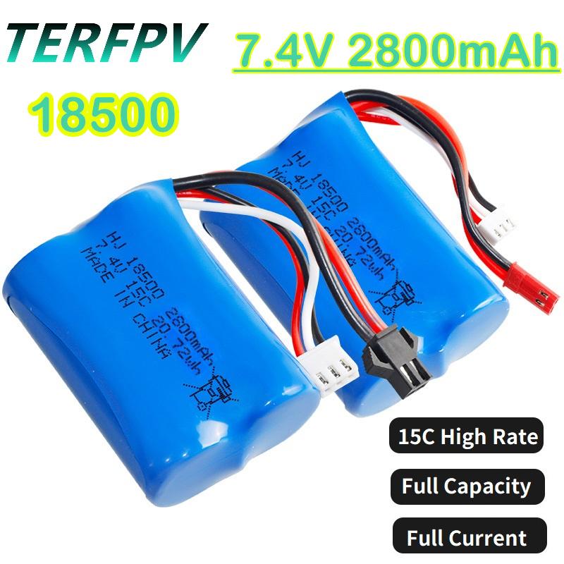 1-3PCS Battery Charging Set 18500 7.4V 2800mAh 15C Suitable For Remote Control Vehicles Off-road Vehicles High-speed Car T SM