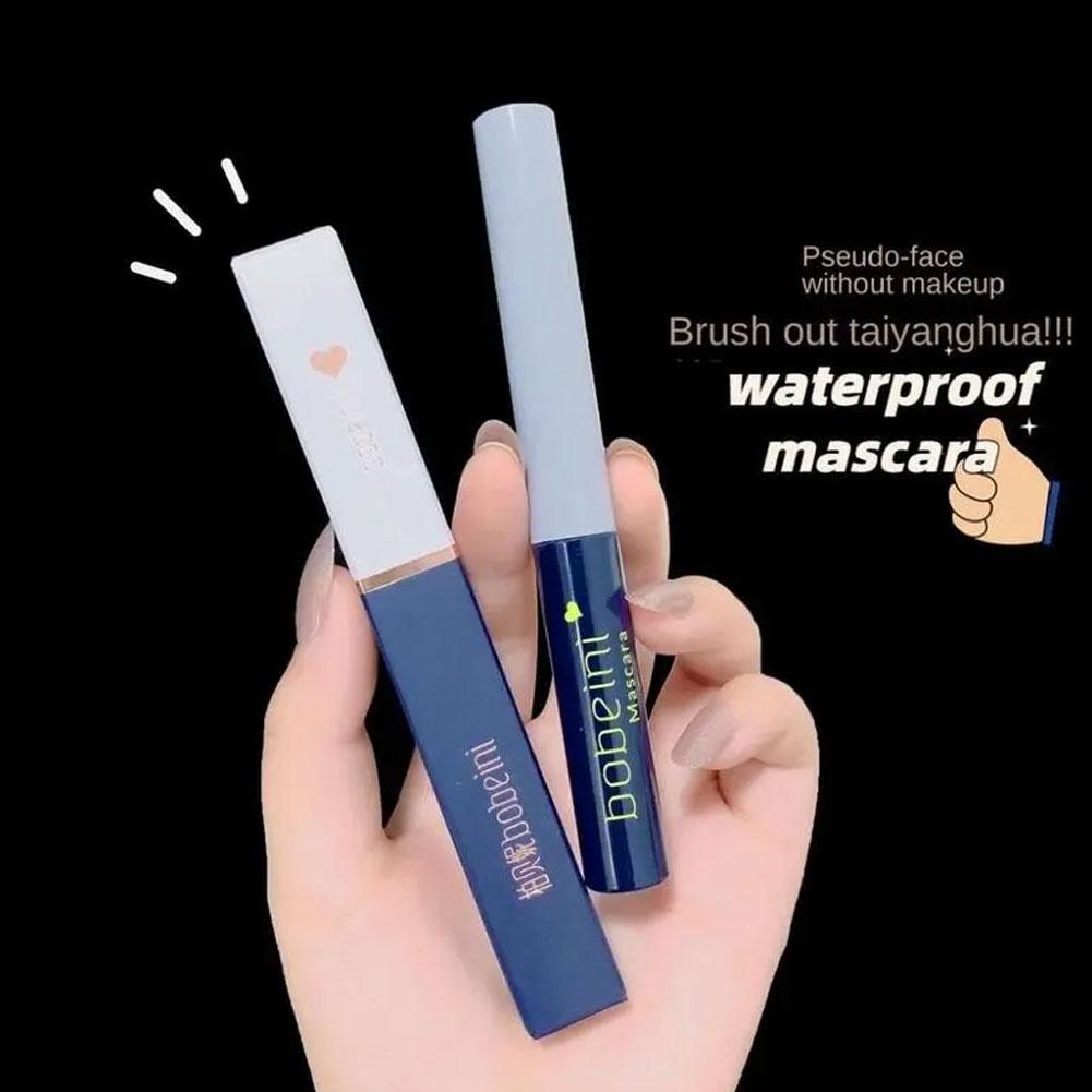Wasserdichte Mascara Schwarzbraun Geschwungene Wimpern Mascara Kleine Schnelltrocknende Bürste Und Für Anfänger F7M4