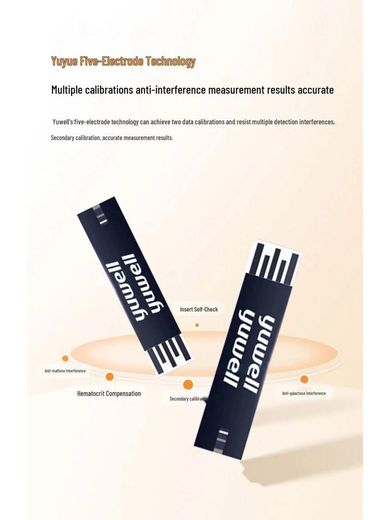 Yuyue Yuezhun I 710 High-Precision No-Code Blood Glucose Test Strips for Household Use