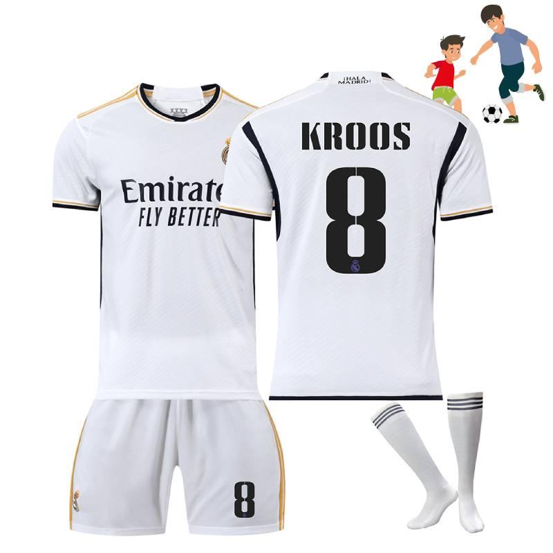 2324 Real Madrid Football Shirt With Vinicius Junior Modric And Benzema Polyester Fiber Material