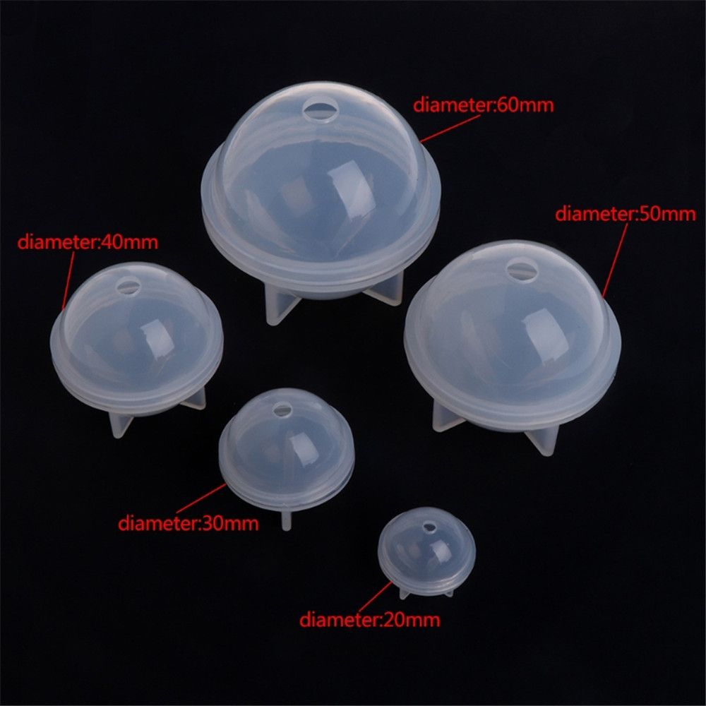 5sizes Practical Pattern Die Home Decoration Silicone Mold Sphere Mould Jewelry Making Craft Ball