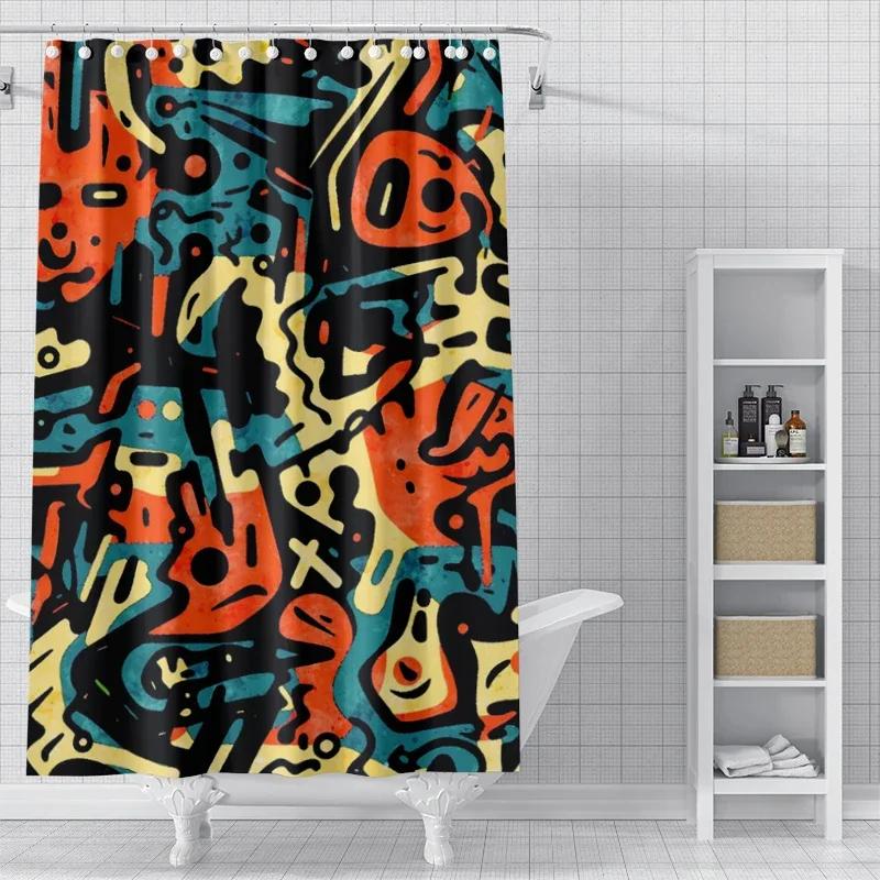 Home Shower Curtains for Bathroom Waterproof Fabric Modern Nordic Style Bathroom Curtains Shower Curtain