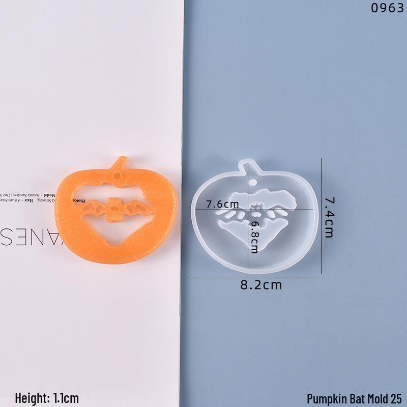 Poppy DIY Crystal Resin Mold: Halloween Pendant Series - Pumpkin & Ghost Silicone Mold
