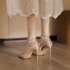2025 Herbst Leopardenmuster Einriemen Dünne High Heel Pumps für Damen